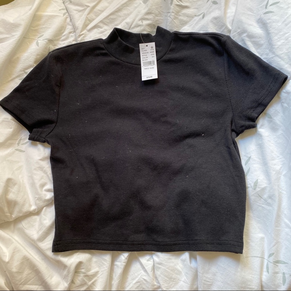Mock neck black shirt